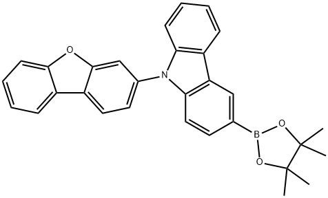 9-(dibenzo[b,d]furan-3-yl)-3-(4,4,5,5-tetramethyl-1,3,2-dioxaborolan-2-yl)-9H-carbazole Structure