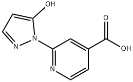 2-(5-hydroxy-1H-pyrazol-1-yl)isonicotinic acid, 1613409-97-4, 结构式