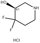 (S)-4,4-difluoropiperidin-3-ol hydrochloride Struktur