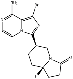 (6R,8AS)-6-(8-氨基-1-溴咪唑并[1,5-A]吡嗪-3-基)六氢中氮-3(2H)-酮,1620675-62-8,结构式