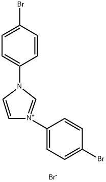 1,3-bis(4-bromophenyl)-1H-imidazol-3-ium bromide 化学構造式