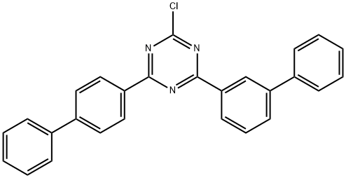 2-Biphenyl-3-yl-4-biphenyl-4-yl-6-chloro-[1,3,5]triazine Structure