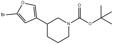 2-Bromo-4-(N-Boc-piperidin-3-yl)furan,1622834-62-1,结构式