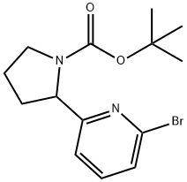 2-(6-Bromopyridin-2-yl)pyrrolidine-1-carboxylate,1622834-80-3,结构式