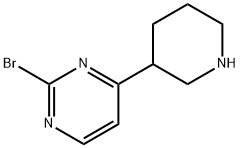 2-BROMO-4-(PIPERIDIN-3-YL)PYRIMIDINE Struktur