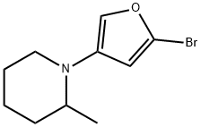 2-Bromo-4-(2-methylpiperidin-1-yl)furan Struktur