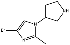 4-Bromo-1-(pyrrolidin-3-yl)-2-methylimidazole Struktur
