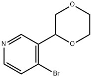 4-Bromo-3-(1,4-dioxan-2-yl)pyridine Structure