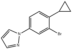 1-(3-bromo-4-cyclopropylphenyl)-1H-pyrazole Structure