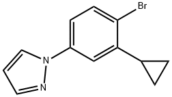 1-(4-bromo-3-cyclopropylphenyl)-1H-pyrazole 结构式