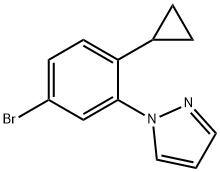 1-(5-bromo-2-cyclopropylphenyl)-1H-pyrazole,1622840-09-8,结构式