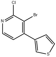 3-Bromo-4-(3-thienyl)-2-chloropyridine Struktur