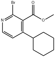 2-Bromo-3-methoxycarbonyl-4-cyclohexylpyridine Struktur