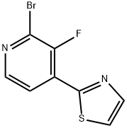2-Bromo-3-fluoro-4-(thiazol-2-yl)pyridine Struktur