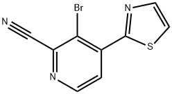 3-Bromo-4-(thiazol-2-yl)-2-pyridinecarbonitrile Struktur