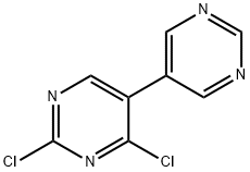 2,4-Dichloro-5-(pyrimidin-5-yl)pyrimidine Structure