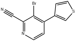 3-Bromo-4-(3-thienyl)-2-pyridinecarbonitrile Structure
