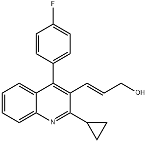 2-Propen-1-ol, 3-[2-cyclopropyl-4-(4-fluorophenyl)-3-quinolinyl]-, (2E)- Structure