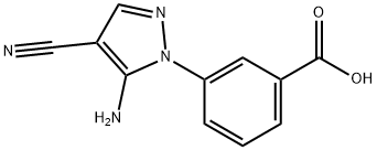 3-(5-氨基-4-氰基-1H-吡唑-1-基)苯甲酸, 162339-93-7, 结构式