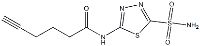 N-(5-SULFAMOYL-1,3,4-THIADIAZOL-2-YL)HEX-5-YNAMIDE, 1623789-42-3, 结构式