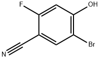 5-Bromo-2-fluoro-4-hydroxy-benzonitrile 化学構造式