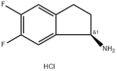 (R)-5,6-二氟-2,3-二氢-1H-茚-1-胺盐酸盐,1637453-74-7,结构式