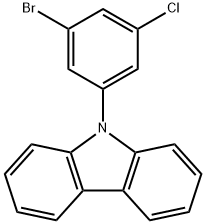 9-(3-Bromo-5-chlorophenyl)-9H-carbazole, 1638533-94-4, 结构式