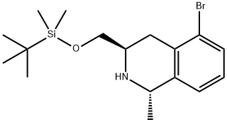 (1S,3R)-5-bromo-3-(((tert-butyldimethylsilyl)oxy)methyl)-1-methyl-1,2,3,4-tetrahydroisoquinoline Structure