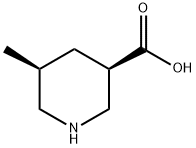 (3R,5S)-5-甲基哌啶-3-羧酸, 1638743-96-0, 结构式