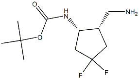 tert-butyl ((1S,2S)-2-(aminomethyl)-4,4-difluorocyclopentyl)carbamate,1638744-34-9,结构式