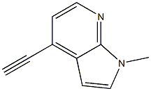 4-ethynyl-1-methyl-1H-pyrrolo[2,3-b]pyridine 化学構造式