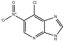 7-chloro-6-nitro-3H-imidazo[4,5-b]pyridine 化学構造式