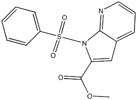 methyl 1-(benzenesulfonyl)-1H-pyrrolo[2,3-b]pyridine-2-carboxylate Structure