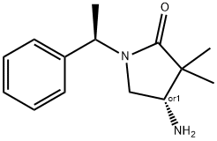 (4s)-4-amino-3,3-dimethyl-1-[(1r)-1-phenylethyl]pyrrolidin-2-one Structure