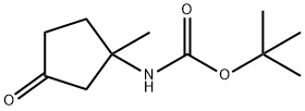 tert-butyl N-(1-methyl-3-oxocyclopentyl)carbamate Struktur