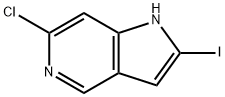 6-chloro-2-iodo-1H-pyrrolo[3,2-c]pyridine 化学構造式