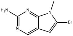 6-BROMO-7-METHYL-7H-PYRROLO[2,3-D]PYRIMIDIN-2-AMINE,1638771-12-6,结构式