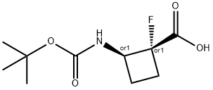 trans-2-{[(tert-butoxy)carbonyl]amino}-1-fluorocyclobutane-1-carboxylic acid|