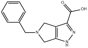 5-Benzyl-1,4,5,6-tetrahydropyrrolo[3,4-c]pyrazole-3-carboxylic acid Structure