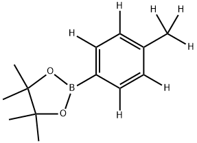 4,4,5,5-tetramethyl-2-(4-(methyl-d3)phenyl-2,3,5,6-d4)-1,3,2-dioxaborolane Struktur