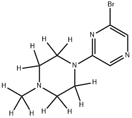 2-Bromo-6-[(N-methylpiperazin-1-yl)-d11]-pyrazine Structure