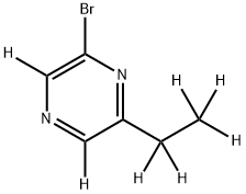 2-Bromo-6-ethylpyrazine-d7 Structure