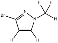 3-Bromo-1-(methyl)pyrazole-d5 Struktur
