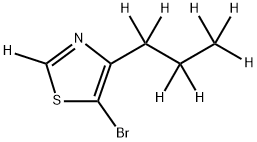 5-Bromo-4-(n-propyl)thiazole-d8 Structure