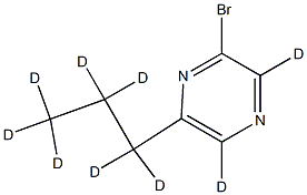 2-Bromo-6-(n-propyl)pyrazine-d9 Struktur