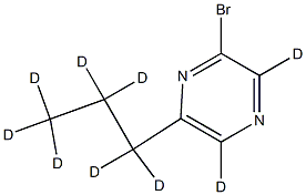 2-Bromo-6-(n-propyl)pyrazine-d9 化学構造式