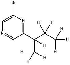 2-Bromo-6-(sec-butyl-d9)-pyrazine Structure