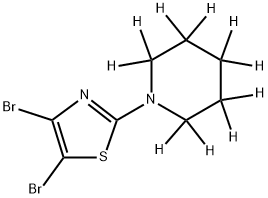 4,5-Dibromo-2-(piperidino-d10)-thiazole Struktur