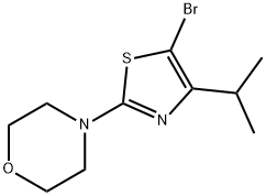 5-Bromo-4-(iso-propyl)-2-(morpholino)thiazole 化学構造式