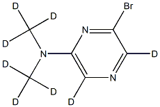 2-Bromo-6-(dimethylamino)pyrazine-d8 结构式